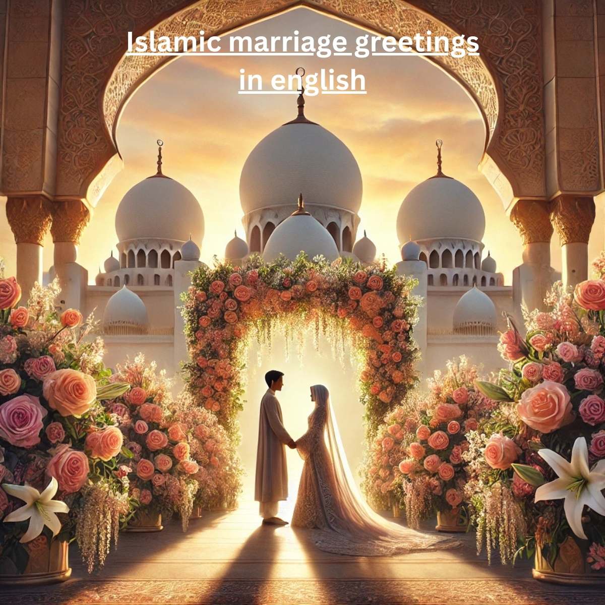 Islamic marriage greetings in english