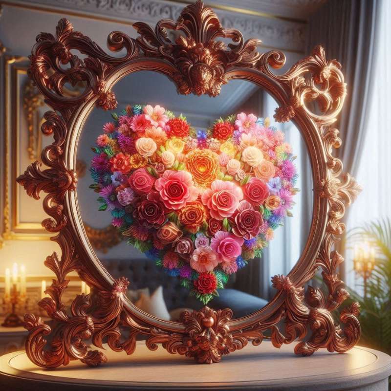 Heart-shaped Mirror
