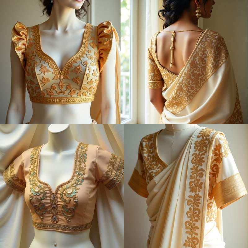 traditional blouse back neck designs images 2025 34 Latest traditional blouse designs images simple