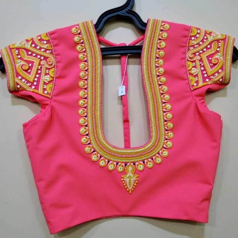 traditional blouse back neck designs images 2025 22 Simple traditional blouse back neck designs images