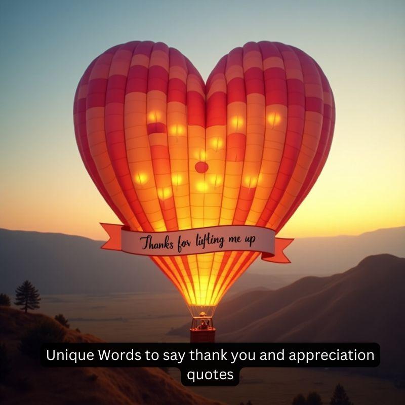 Unique Words to say thank you and appreciation quotes